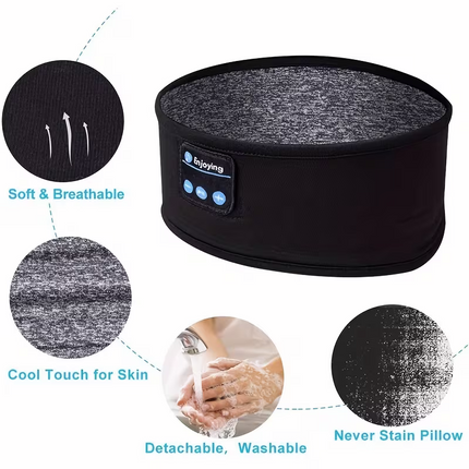 The dual-purpose wireless headphones for sleep and exercise feature a headband design that is light, thin and soft, providing a comfortable fit without pressing on the ears.