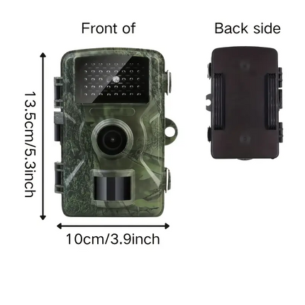 Hiking and hunting camera with night vision function, high-definition, 0.8s trigger, 120 ° wide-angle lens, used for outdoor camping, wildlife monitoring, home security monitoring, orchard monitoring (battery not included).