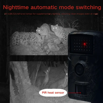 Hiking and hunting camera with night vision function, high-definition, 0.8s trigger, 120 ° wide-angle lens, used for outdoor camping, wildlife monitoring, home security monitoring, orchard monitoring (battery not included).