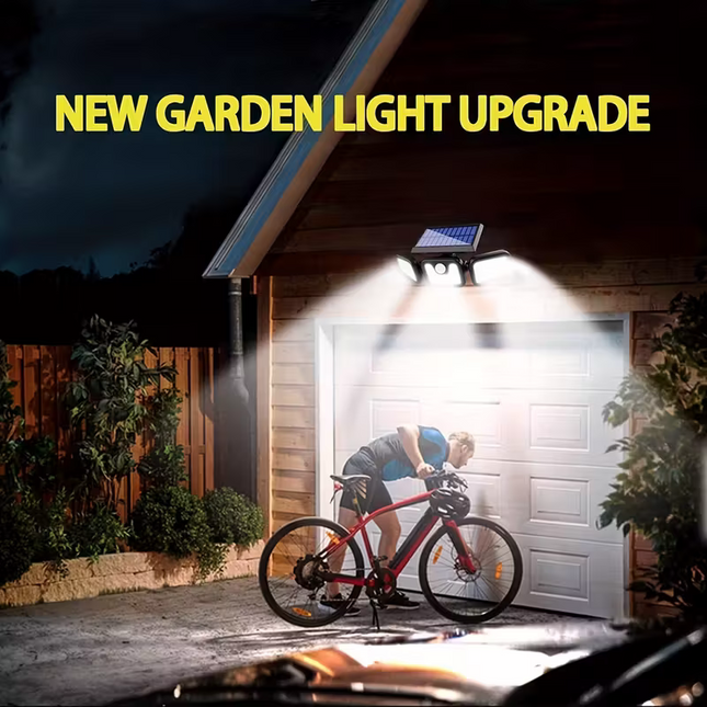 (2-piece set)74 LED solar sensor lights with motion sensors, 3-level brightness mode outdoor wall lights, suitable for front doors, courtyards, garages, and terraces.