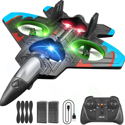 Global Hit K500Max Toy RC Drone - Hand Launch / One-Key Takeoff, 360° Stunt Flips. Equipped with a multi-function remote controller for easy control, featuring headless mode, stable hovering, adjustable speed settings, and cool colorful LED lights. Delive.