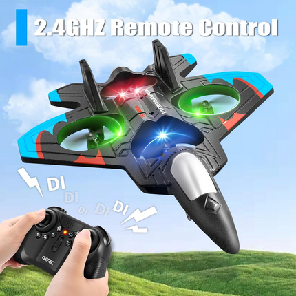Global Hit K500Max Toy RC Drone - Hand Launch / One-Key Takeoff, 360° Stunt Flips. Equipped with a multi-function remote controller for easy control, featuring headless mode, stable hovering, adjustable speed settings, and cool colorful LED lights. Delive.