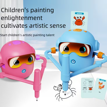 Smart Children's Drawing Robot, an automatic drawing robot toy and interactive educational painting machine. This intelligent robot is a fun educational toy, equipped with 100 cards, suitable for boys and girls aged 3 and above. It makes a perfect gift fo.