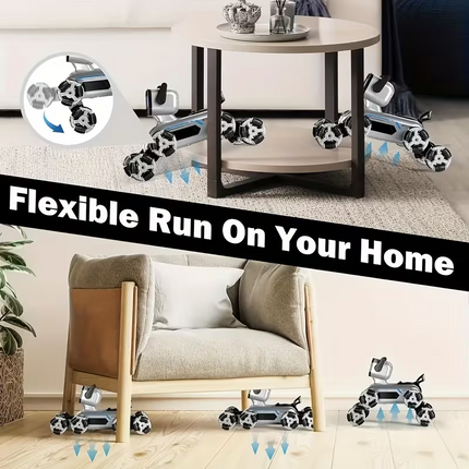 Eight-Wheeled Robotic Dog: Flexible Limbs, Adapts to Various Terrains. Indoor & Outdoor Fun Toy (No Feeding Required), A New Robotic Companion, Perfect for Birthday/Christmas Gifts – An Ideal Festive Present..