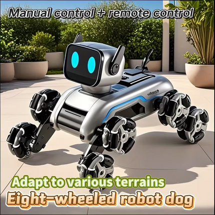 Eight-Wheeled Robotic Dog: Flexible Limbs, Adapts to Various Terrains. Indoor & Outdoor Fun Toy (No Feeding Required), A New Robotic Companion, Perfect for Birthday/Christmas Gifts – An Ideal Festive Present..