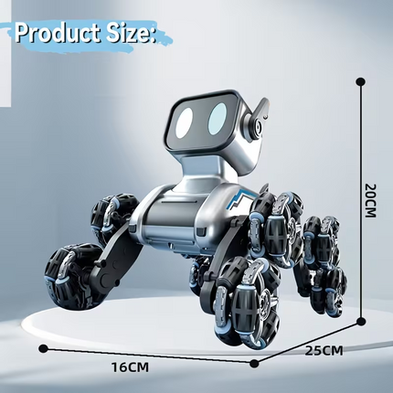 Eight-Wheeled Robotic Dog: Flexible Limbs, Adapts to Various Terrains. Indoor & Outdoor Fun Toy (No Feeding Required), A New Robotic Companion, Perfect for Birthday/Christmas Gifts – An Ideal Festive Present..