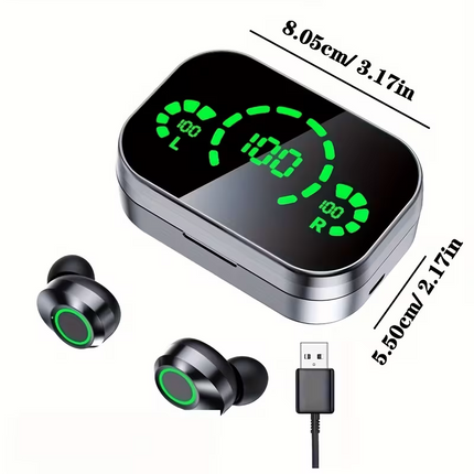 New wireless headphones mini earbuds TWS stereo headphones, compatible with both Apple and Android phones.