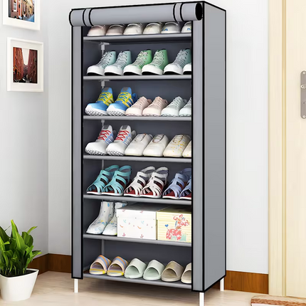 Multi-functional 10-layer shoe rack (can be freely disassembled into any number of layers) - Easy to assemble, portable for storage, suitable for 15 to 27 pairs of sports shoes, high heels and boots, it is an ideal choice for home use.