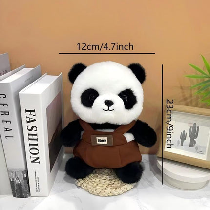 A unique Chinese panda plush toy, a simulated giant panda doll (green).