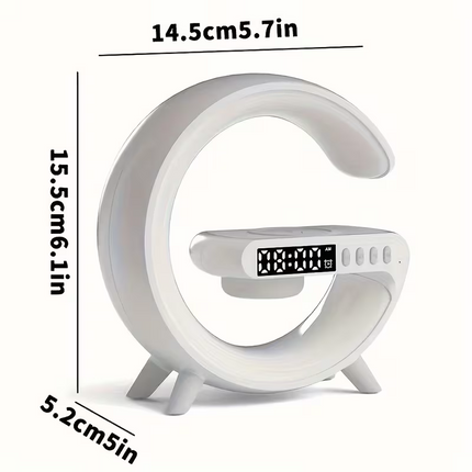 Wireless speaker with mobile phone charger; Creative ambient light night light; multi-functional music speaker suitable for teenagers and adults; bedroom bedside sound gift.