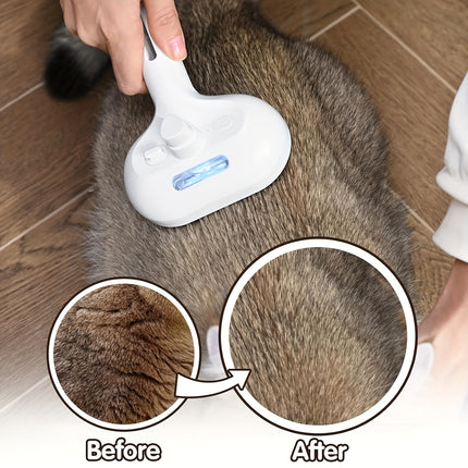 3-in-1 automatic cleaning steam pet brush - anti-static, suitable for long-haired and short-haired cats and dogs grooming tools, remove loose hair and reduce shedding.