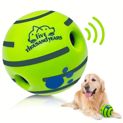 Interactive dog toy, sound ball, rolling, barking, dog self-entertainment, dog boredom relief, bite-resistant, gnawing, barking, no batteries, pet interactive ball toy, dog IQ training ball toy.