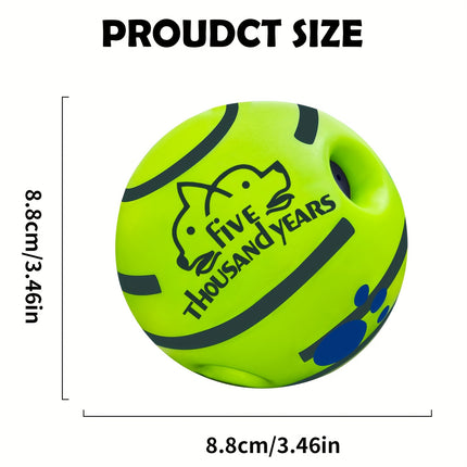 Interactive dog toy, sound ball, rolling, barking, dog self-entertainment, dog boredom relief, bite-resistant, gnawing, barking, no batteries, pet interactive ball toy, dog IQ training ball toy.