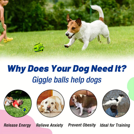Interactive dog toy, sound ball, rolling, barking, dog self-entertainment, dog boredom relief, bite-resistant, gnawing, barking, no batteries, pet interactive ball toy, dog IQ training ball toy.