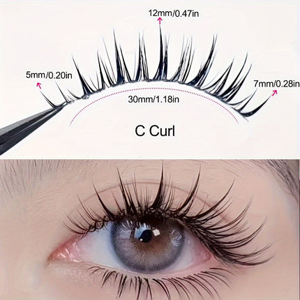 One-piece soft and comfortable false eyelashes natural simulation glue eyelashes reusable whole little devil.