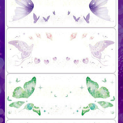 Shimmer butterfly face stickers Party decoration stickers can be peeled off Magic show party festival multi-color optional 10 pieces.