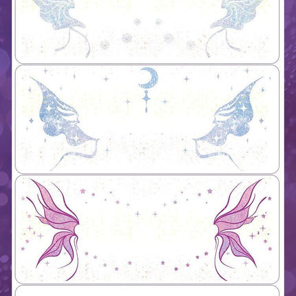 Shimmer butterfly face stickers Party decoration stickers can be peeled off Magic show party festival multi-color optional 10 pieces.