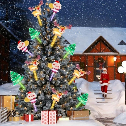 6-piece solar outdoor/indoor Christmas light strip with automatic switch function - solar lawn decoration, including ground stand, suitable for garden, courtyard, home - energy-saving LED brightness, no wiring required, holiday lighting, windproof and wat.