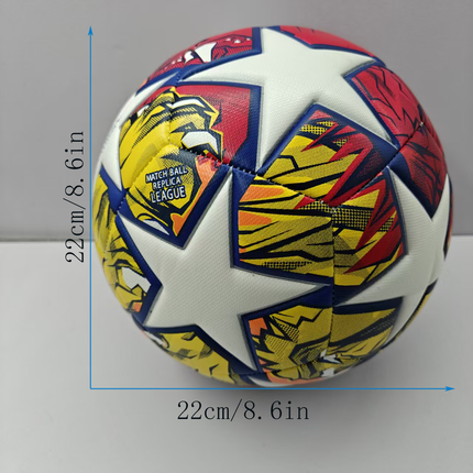 European Champions League painted football, seamless fit, perfect for family, school, club entertainment training and game excellent football.