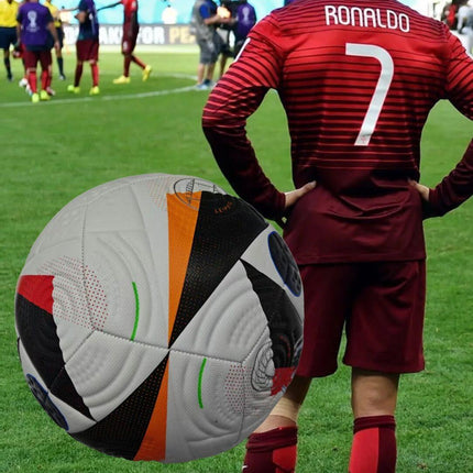 Euro Cup group stage football, special black and white pattern PU ultra-durable kicking soft new fashion event-specific football.