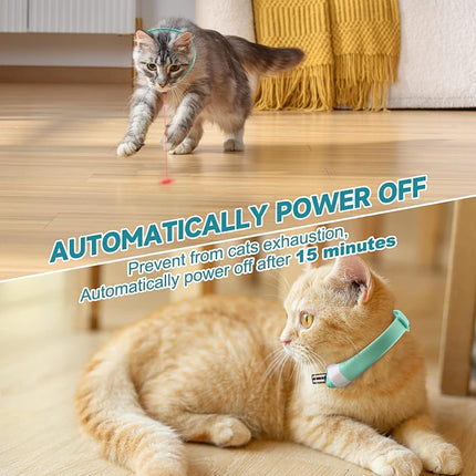 Automatic Laser Cat Collar Toy: Rechargeable Interactive Red Light Toy for Australian Indoor Cats & Kittens.