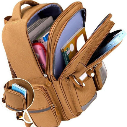 Cute Capybara Backpack with Chic Case and More Pins Ita Bag Cartoon Laptop Travel Utility Funny Going Out Casual Bag(Khaki).