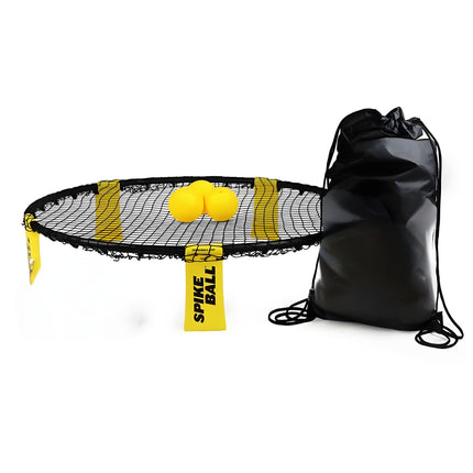 W3 Ball Original Roundnet Game Set, 4-Player Outdoor Volleyball with 3 Balls, Net & Bag for Lawn, Sand & Indoors.