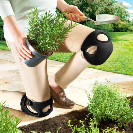 Black Gardening Knee Pads (2-Pack): Ultra-Thick Memory Foam, Adjustable Straps – Ideal for Gardening, Cleaning, Flooring & Work.
