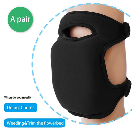 Black Gardening Knee Pads (2-Pack): Ultra-Thick Memory Foam, Adjustable Straps – Ideal for Gardening, Cleaning, Flooring & Work.