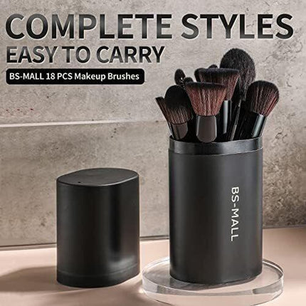 Black Professional Makeup Brush Set (18-Piece): Cruelty-Free, Versatile for Foundation, Blush & Eyeshadow, Ideal for Aussies.