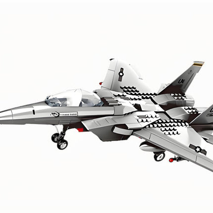 Christmas gift F-15 Eagle Fighter Jet Building Blocks Set, 223 Pieces Military Aircraft Model Kit for Kids & Enthusiasts（F15 fighter）.