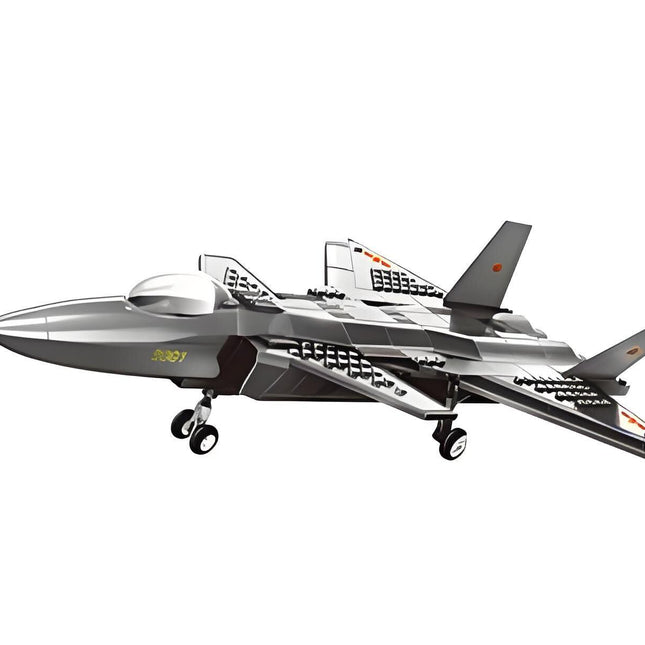 Christmas gift J-20 Stealth Fighter Jet Building Blocks Set, 229 Pieces Military Aircraft Model Kit for Kids Aged 6+ & Enthusiasts（J20 fighter）.