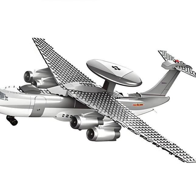 Christmas gift KJ2000 Airborne Early Warning Aircraft Building Blocks Set, 199 Pieces Military Model Kit for Kids Aged 6+ & Enthusiasts（KJ2000 early warning aircraft）.