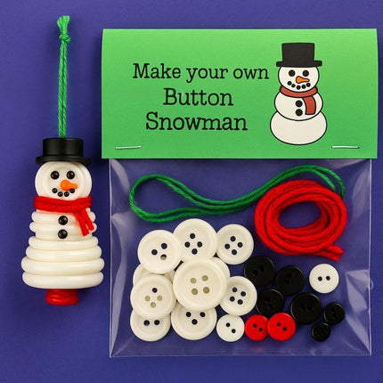 Christmas gift Christmas Button Ornament - Festive Santa Design Craft Kit （Red Christmas tree）.