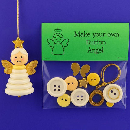 Christmas gift Christmas Button Ornament - Festive Santa Design Craft Kit （Red Christmas tree）.