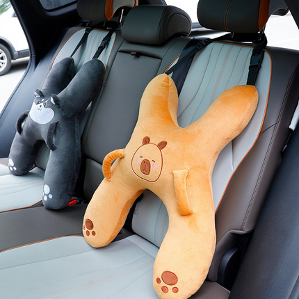 Christmas gift for kids-Kids Travel Pillow, Ergonomic Plush Support for Car Rides, Comfortable Sleep Companion for Children（green dinosaur）.