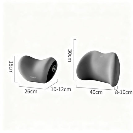 Christmas gift Car Headrest & Lumbar Support Set, Ergonomic Plush Cushion for Driver & Passenger, Comfort & Spine Protection for Long Drives（black）.