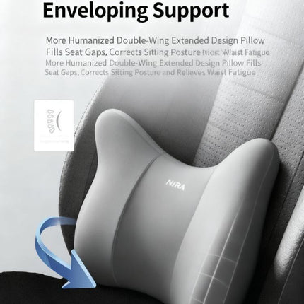 Christmas gift Car Headrest & Lumbar Support Set, Ergonomic Plush Cushion for Driver & Passenger, Comfort & Spine Protection for Long Drives（blue）.