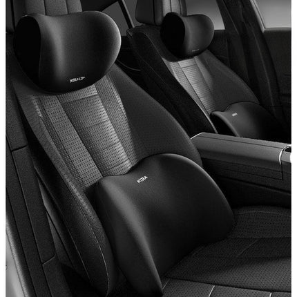 Christmas gift Car Headrest & Lumbar Support Set, Ergonomic Plush Cushion for Driver & Passenger, Comfort & Spine Protection for Long Drives（blue）.