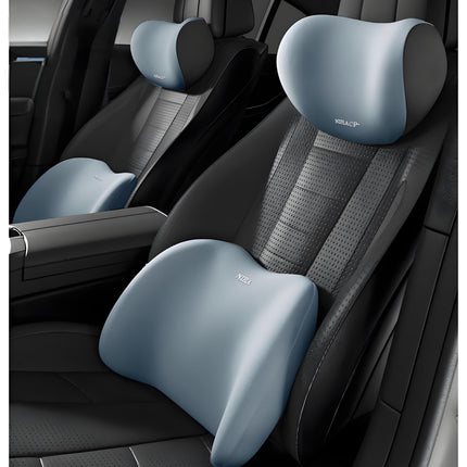 Christmas gift Car Headrest & Lumbar Support Set, Ergonomic Plush Cushion for Driver & Passenger, Comfort & Spine Protection for Long Drives（brown）.