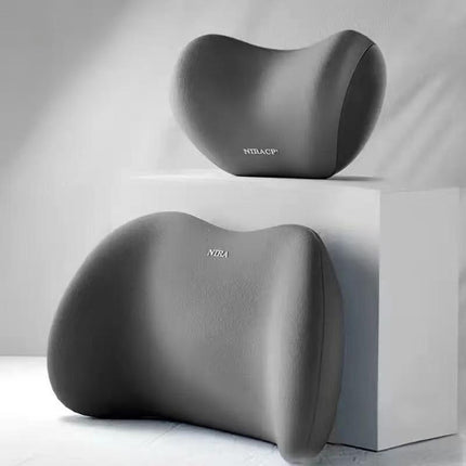 Christmas gift Car Headrest & Lumbar Support Set, Ergonomic Plush Cushion for Driver & Passenger, Comfort & Spine Protection for Long Drives（pink）.