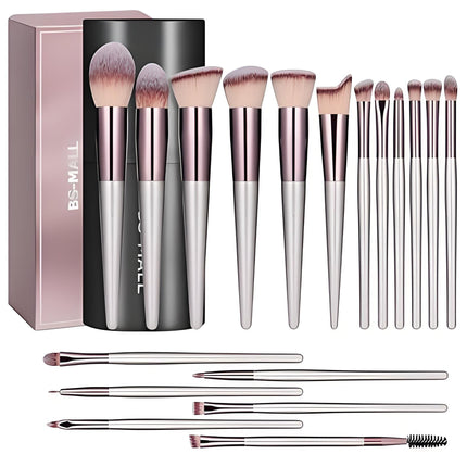 Champagne Gold Makeup Brush Set (18-Piece): Professional, Cruelty-Free for Foundation, Blush & Eyeshadow, Ideal for Aussies.
