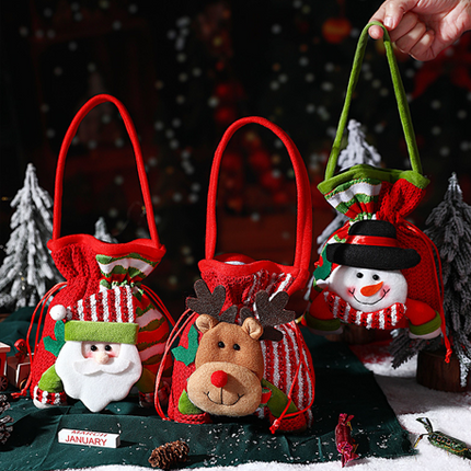 Christmas gift Festive Aussie Christmas Gift Bags: Cute Reindeer, Santa & Snowman Pouches for Xmas Treats & Gifting（moose）.