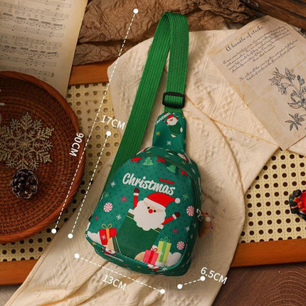 Christmas gifts Aussie Christmas Sling Bag -Santa-Themed, Adjustable & Compact for Festive Gifting & Styling(green).