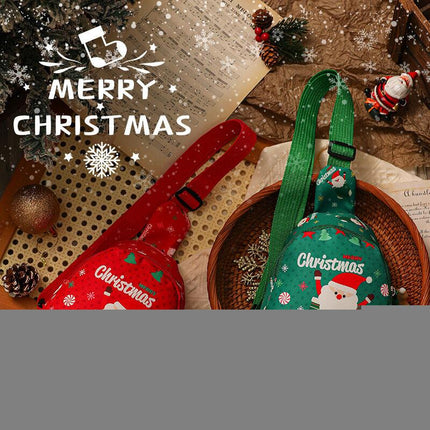 Christmas gifts Aussie Christmas Sling Bag -Santa-Themed, Adjustable & Compact for Festive Gifting & Styling(green).