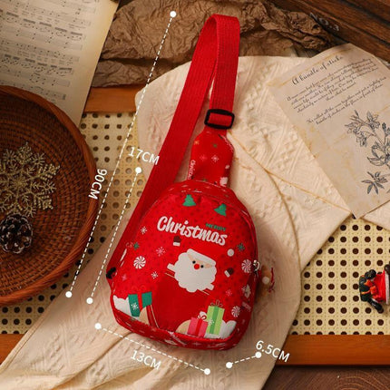 Christmas gifts Aussie Christmas Sling Bag -Santa-Themed, Adjustable & Compact for Festive Gifting & Styling(red).