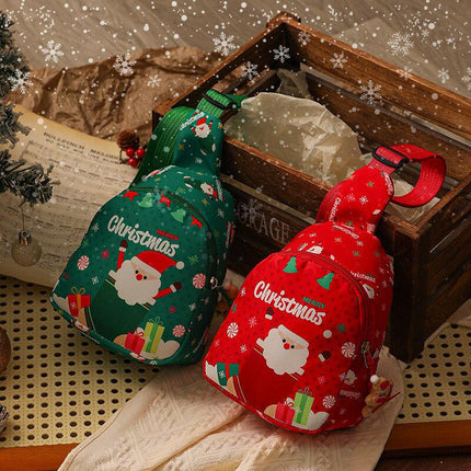 Christmas gifts Aussie Christmas Sling Bag -Santa-Themed, Adjustable & Compact for Festive Gifting & Styling(red).