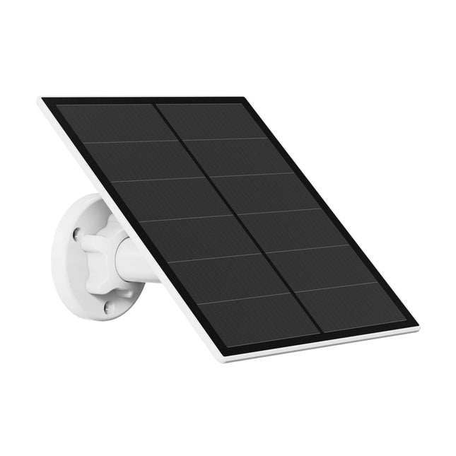 3-Pack 5W Solar Panel for Outdoor Security Camera – 5V USB Charger with 9.8ft Cable, IP65 Waterproof, Adjustable Mount, Compatible with Most Battery Cameras (White).