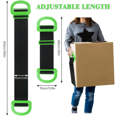 Adjustable Moving Straps with Handles – 2-Pack Heavy-Duty Furniture Lifting Belt for Boxes, Mattresses & Appliances (Up to 600 lbs).