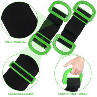 Adjustable Moving Straps with Handles – 2-Pack Heavy-Duty Furniture Lifting Belt for Boxes, Mattresses & Appliances (Up to 600 lbs).